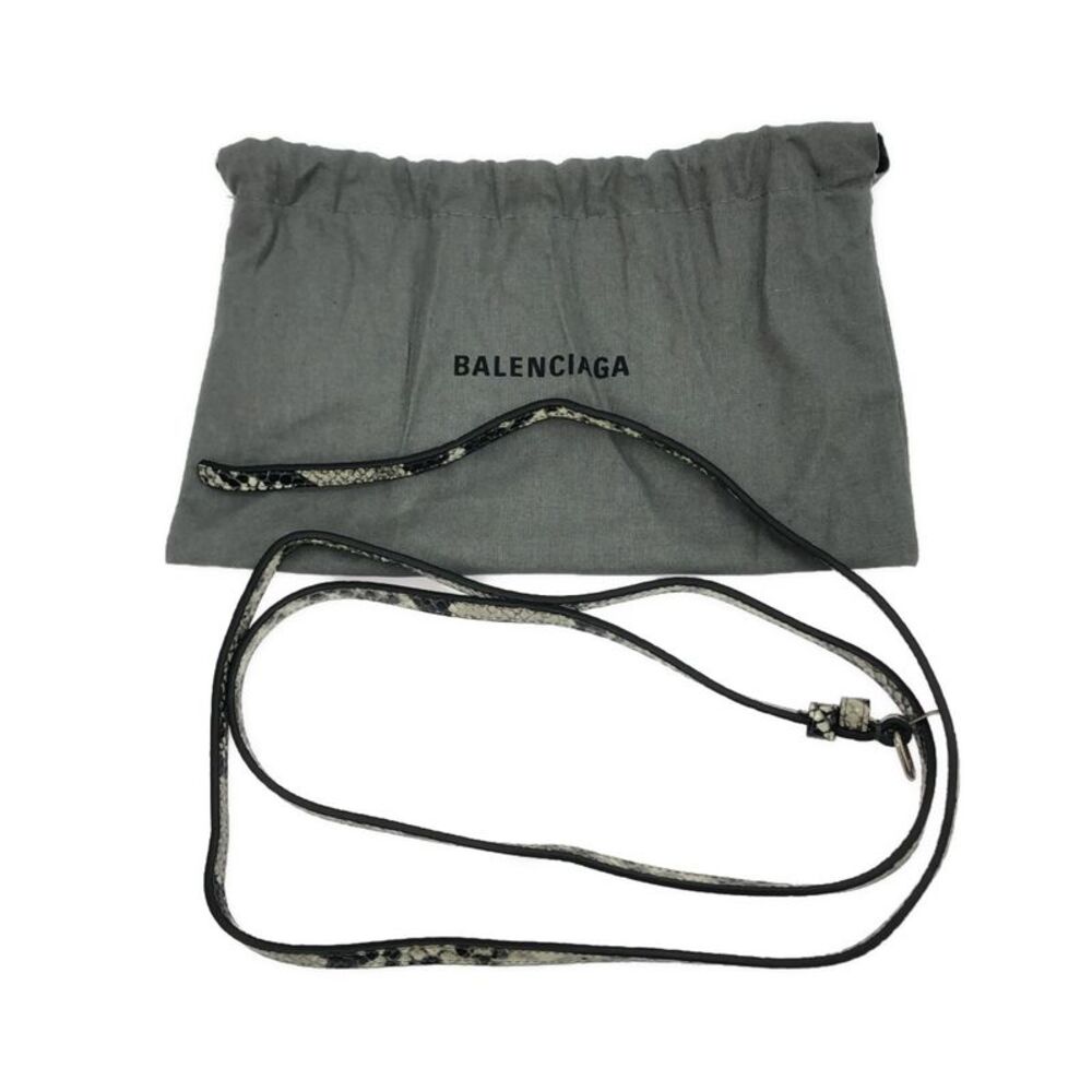 Balenciaga Hourglass Top Handle Bag Python Embossed Leather Gray Calfskin - Picture 9 of 10